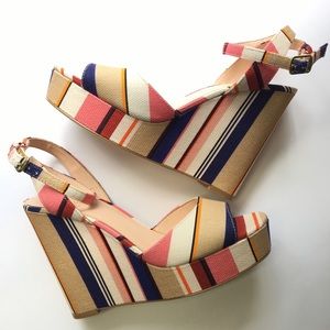 BRAND NEW NEVER WORN KATE SPADE COLORFUL PLATFORMS